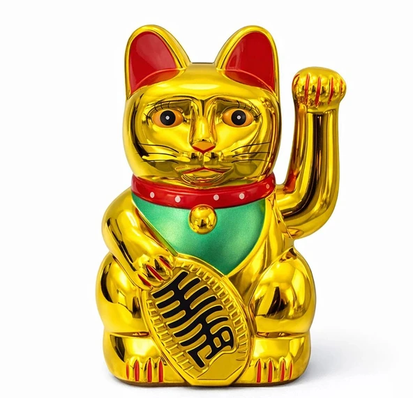 Pilli Sallanan Şans Kedisi - Maneki Neko Alk2933 ürün görseli 1