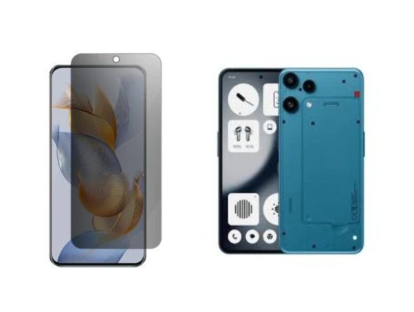Nothing Phone 3a Lite ile Uyumlu Mat Hayalet (Privacy) 9H Kırılmaz Nano Ekran Koruyucu ürün görseli 1