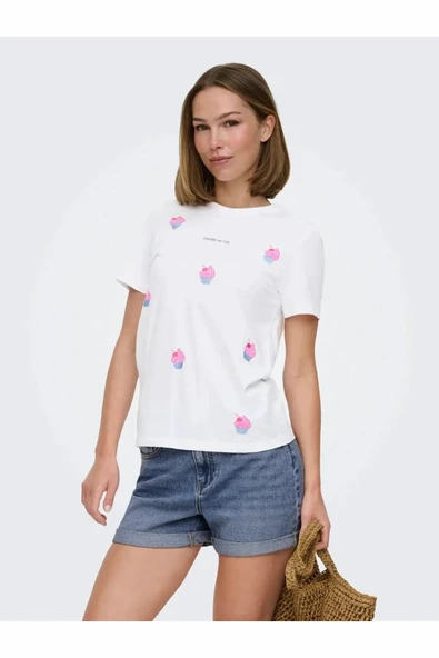 Only Kıta Regular Fit Kadın Tişört 15368885 ürün görseli 1