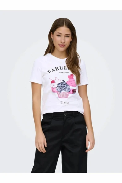 Only Kıta Regular Fit Kadın Tişört 15368885 ürün görseli 1