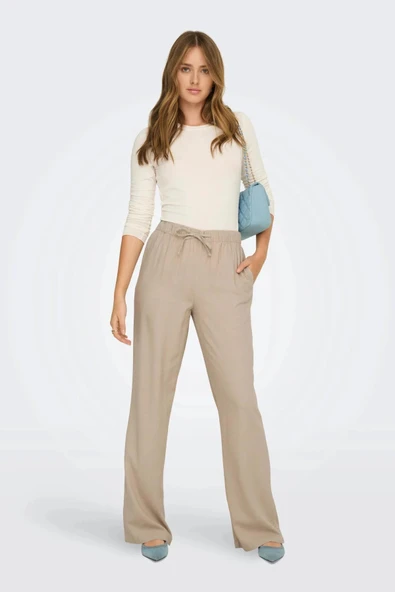Only Goa Lınen Straight Fit Kadın Pantolon 15363676 ürün görseli 1