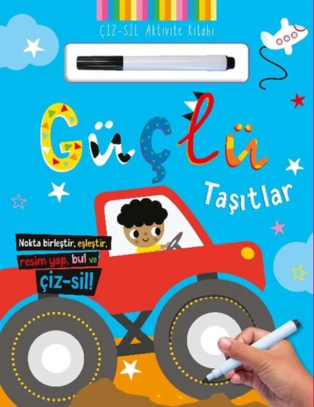 Çiz – Sil Aktivite Kitabı Güçlü Taşıtlar ürün görseli 1