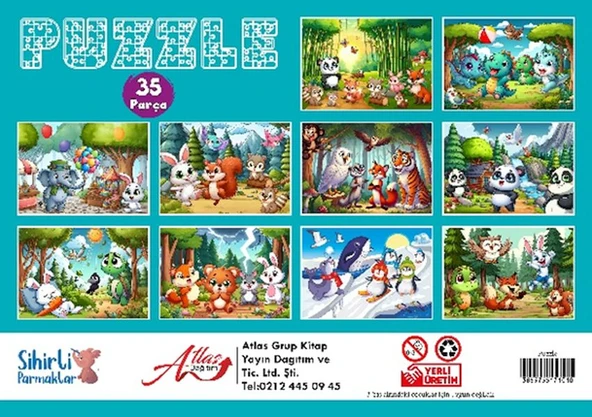 Puzzle 35 Parça 10 Çeşit 10’lu Paket ürün görseli 1