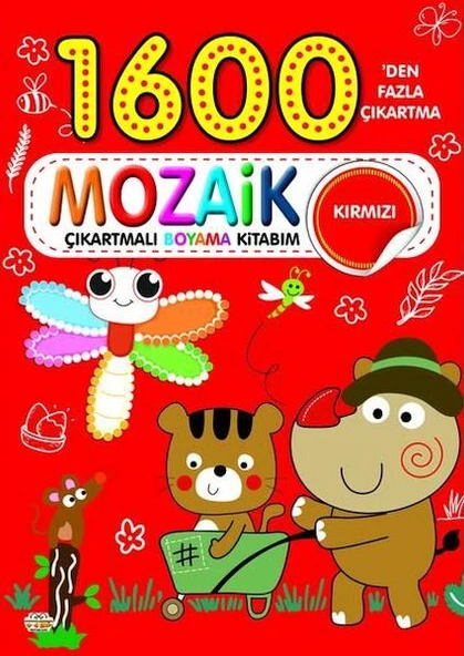 1600 Mozaik Çıkartmalı Boyama Kitabım Kırmızı ürün görseli 1