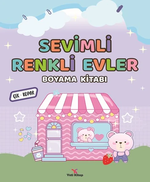 Sevimli Renkli Evler Boyama Kitabı ürün görseli 1