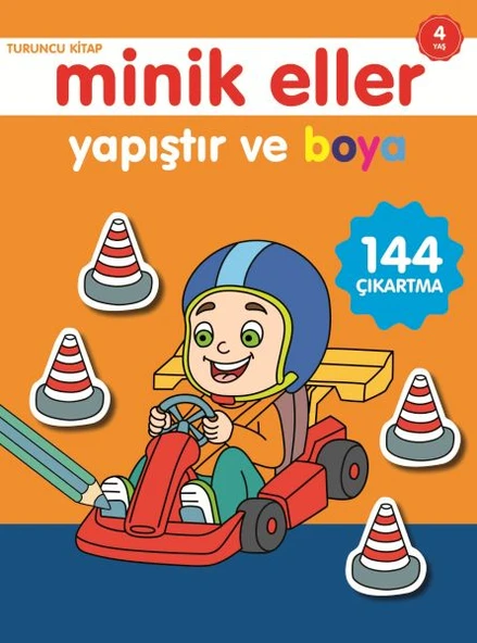 Minik Eller Yapıştır Ve Boya - Turuncu Kitap ürün görseli 1