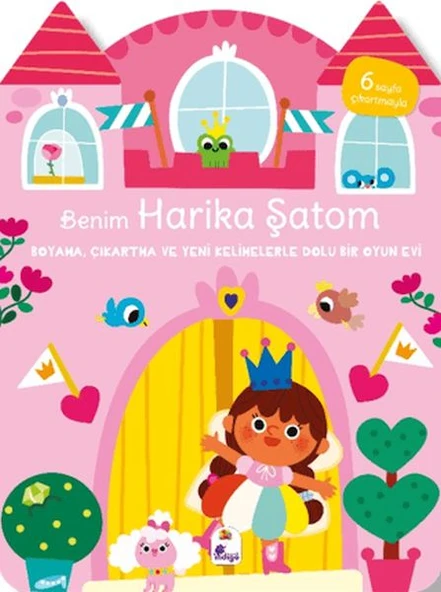 Benim Harika Şatom-Boyama, Çıkartma ve Yeni Kelimelerle Dolu Bir Oyun Evi (6 Sayfa Çıkartma) ürün görseli 1