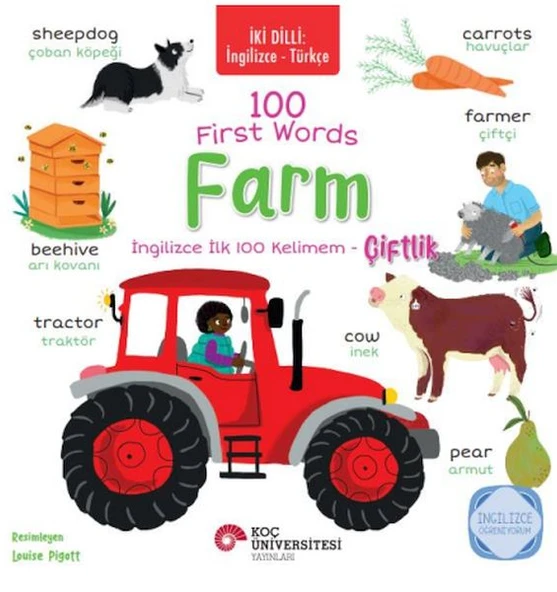 İki Dilli İngilizce-Türkçe 100 Fırst Words – Farm ürün görseli 1