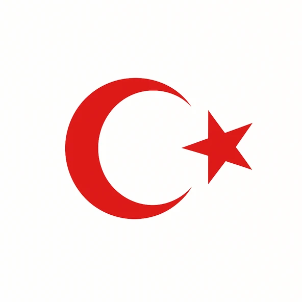 Türk Bayrağı Oto Sticker Kırmızı 23x17 cm ürün görseli 1