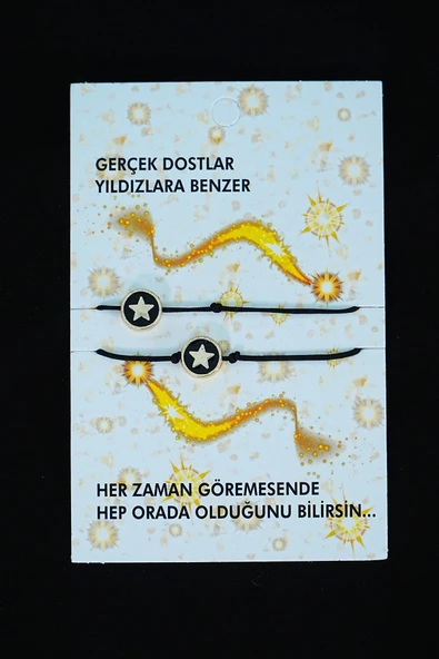 Gerçek Dostlar Yıldızlara Benzer - Arkadaş Şans Bilekliği ürün görseli 1