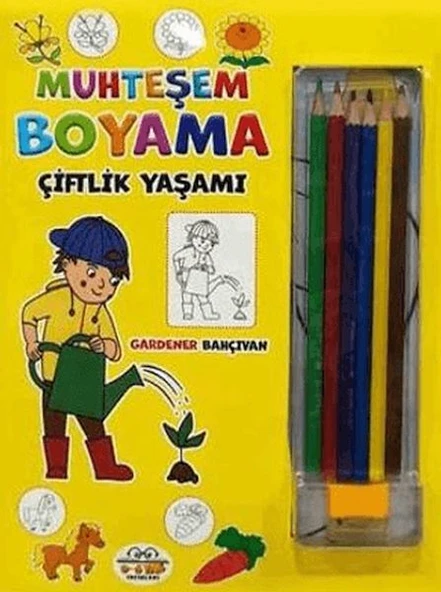 Muhteşem Boyama - Çiftlik Yaşamı + 6lı Boya Kalemi ürün görseli 1
