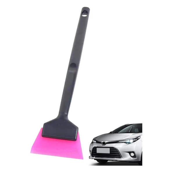 Mini Saplı Silikon Çekçek Ragle Cam Filmi Çekme Uygulama Aparatı 6x22cm Siyah Pembe ürün görseli 1