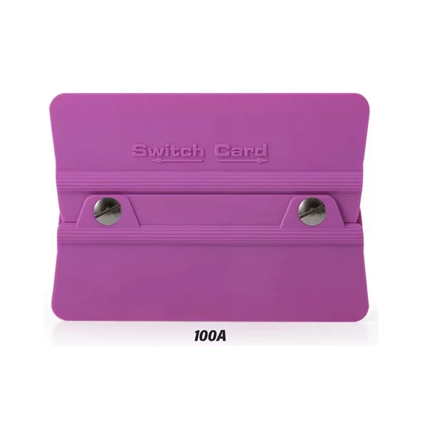 Switch Card Kare Ragle PPF/TPH Cam Filmi Çekme Uygulama Aparatı Teflonlu 100A Sertlik 10x6.9cm Mor ürün görseli 1
