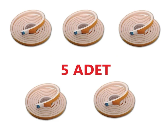 5 Adet 9 Metre Pencere Izolasyon Bandı Yapışkanlı Cam Yalıtım Süngeri Rüzgar Soğuk Kesici Pimapen Fitili ürün görseli 1