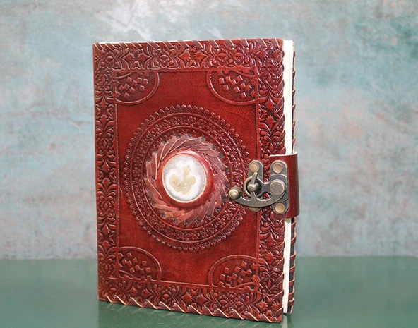 Taşlı Deri Defter Ksk3154 ürün görseli 1