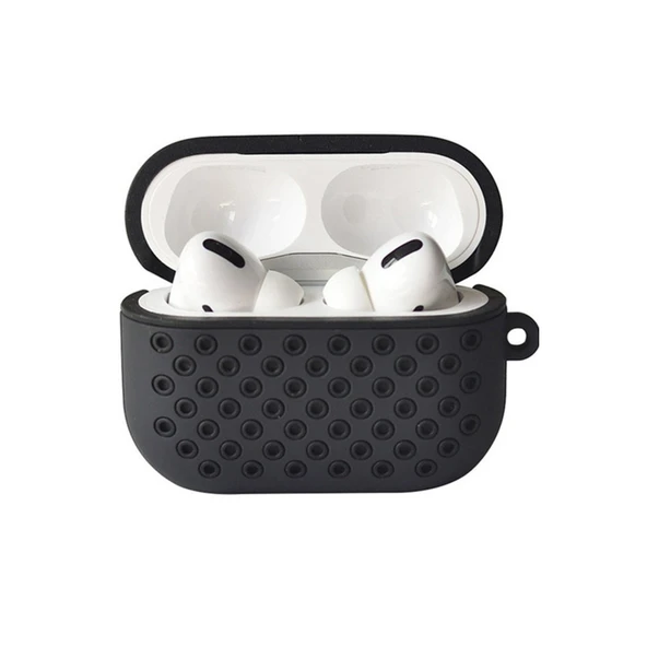 Apple Airpods Pro 2 (2.nesil) Spor Delikli Kılıf - Siyah-siyah ürün görseli 1