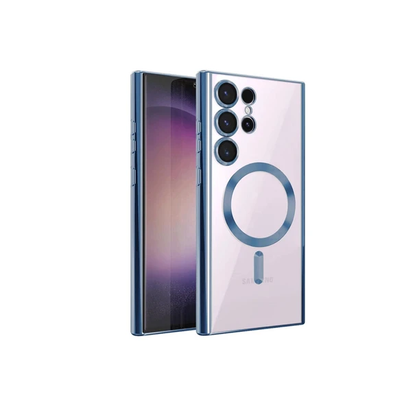 Samsung Galaxy S22 Ultra Kılıf Kross Magneticsafe Kapak - Sierra Blue ürün görseli 1