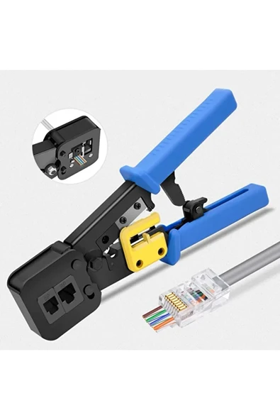 Periboia Ez Rj45 Rj11 Rj12 Cat5 Cat6 Yeni Nesil Konnektör Pense Çok Fonksiyonlu Ergonomik Kolay Sıkma Pensesi ürün görseli 1