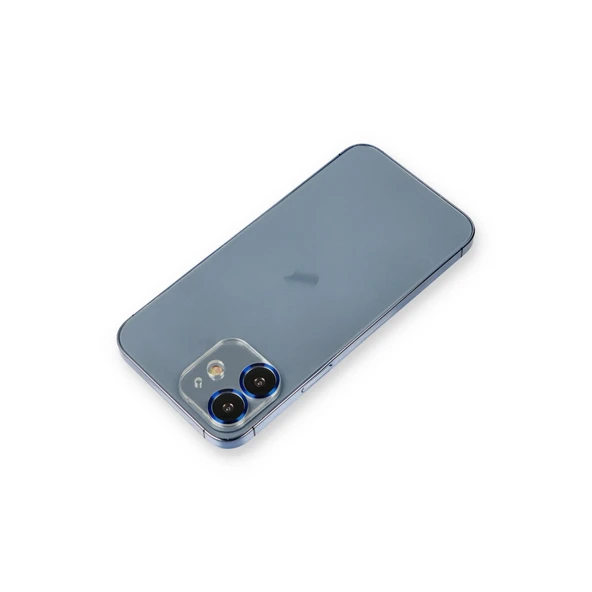 Apple İphone 12 Metal Kamera Lens Koruma Cam - Mavi ürün görseli 1