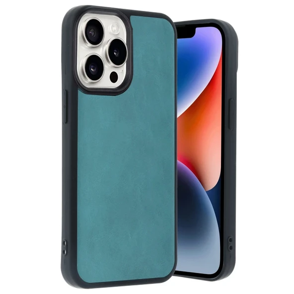 Apple İphone 14 Pro Max Kılıf Aras Deri Kapak - Açık Yeşil ürün görseli 1