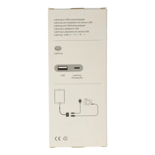 Apr22 Iphone Otg 2in1 - Beyaz - Resim 4