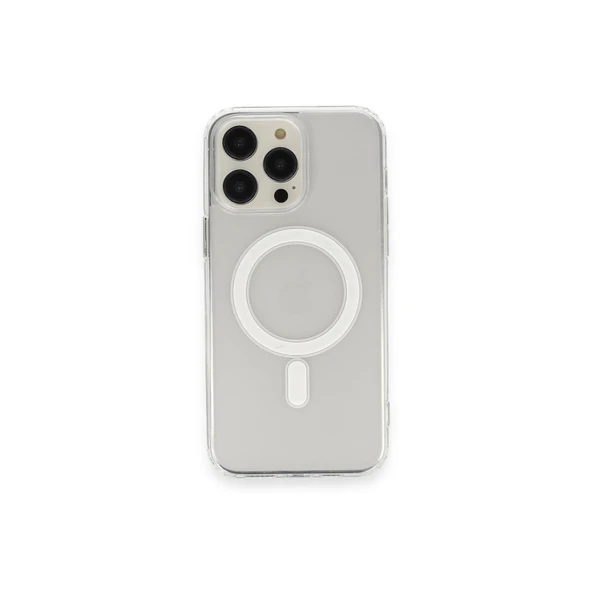 Apple İphone 14 Pro Kılıf Matte Şeffaf Magneticsafe - Şeffaf - Resim 2
