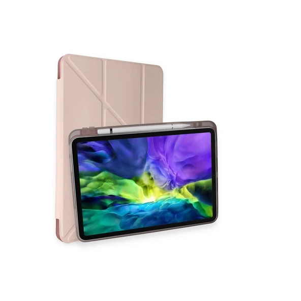 Apple İpad Air 4 10.9 Kılıf Kalemlikli Mars Tablet Kılıfı - Rose Gold ürün görseli 1