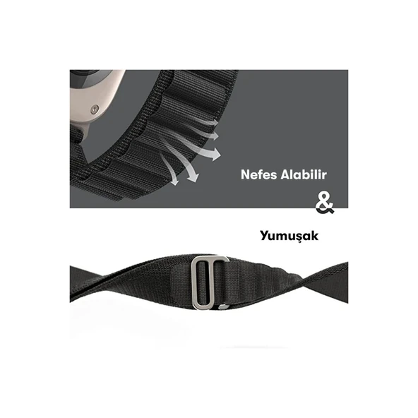Apple Watch 38mm Mountain Kordon - Beyaz - Resim 6
