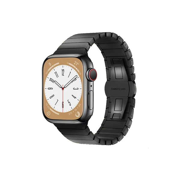 Apple Watch 42mm Kr416 Huks Kordon (SAAT DEĞİLDİR) - Siyah ürün görseli 1
