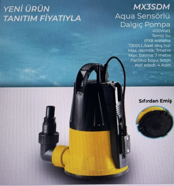 Max Extra MX3SDM Dalgıç Pompa Temiz-Kirli Su Dijital Sensörlü - Resim 2