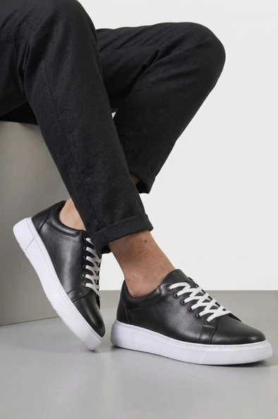Pisagor Ps-581 Erkek Hakiki Deri Sneakers Spor Ayakkkabı ürün görseli 1