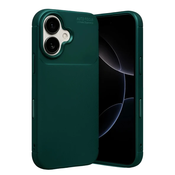 Apple İphone 17 Auto Focus Karbon Kapak - Koyu Yeşil ürün görseli 1