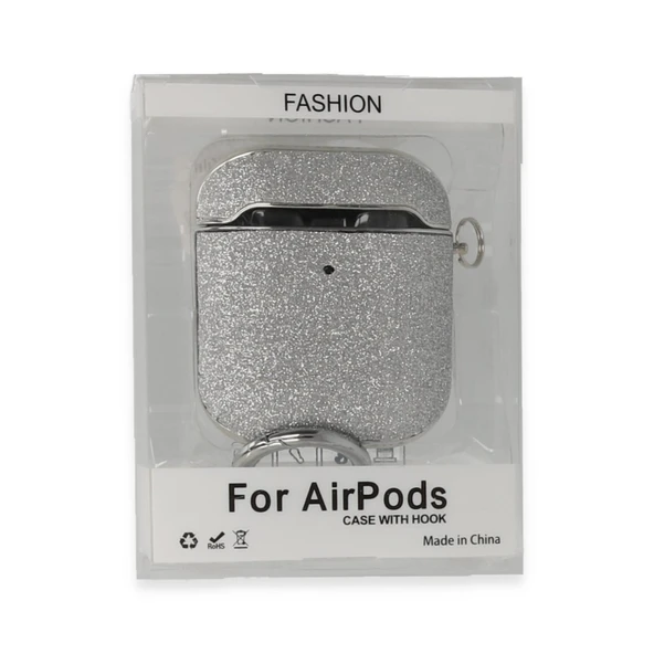 Apple Airpods 2 (2.nesil) Spell Simli Kılıf - Gümüş ürün görseli 1