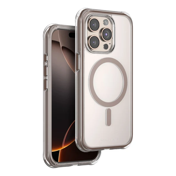 Onegif Apple İphone 15 Pro Max Hulk Magsafe Kapak - Çöl Titanyum ürün görseli 1