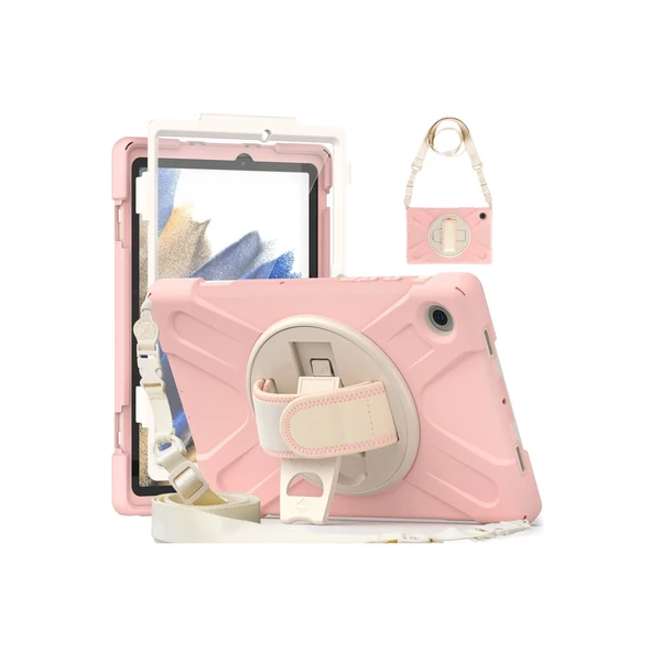 Samsung Galaxy X200 Tab A8 10.5 Kılıf Amazing Tablet Kapak - Pembe ürün görseli 1