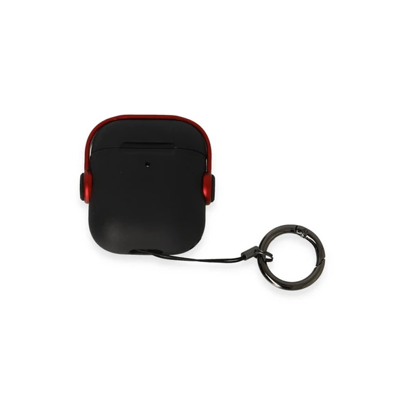 Apple Airpods 2 (2.nesil) Cool Kılıf - Siyah-kırmızı ürün görseli 1