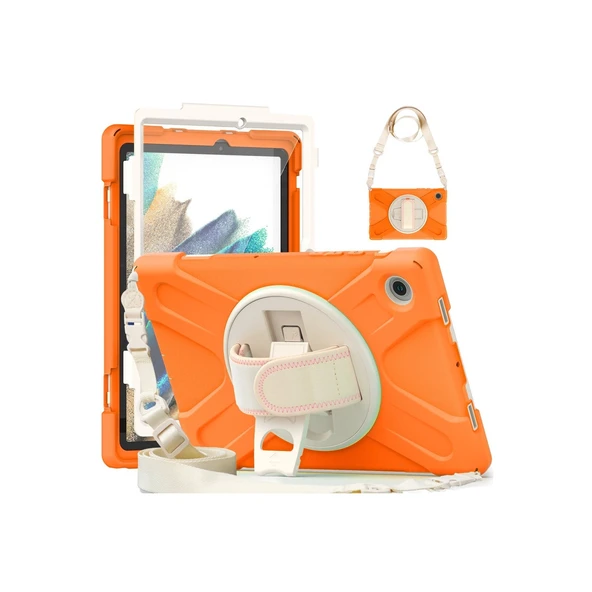 Samsung Galaxy X200 Tab A8 10.5 Kılıf Amazing Tablet Kapak - Turuncu ürün görseli 1