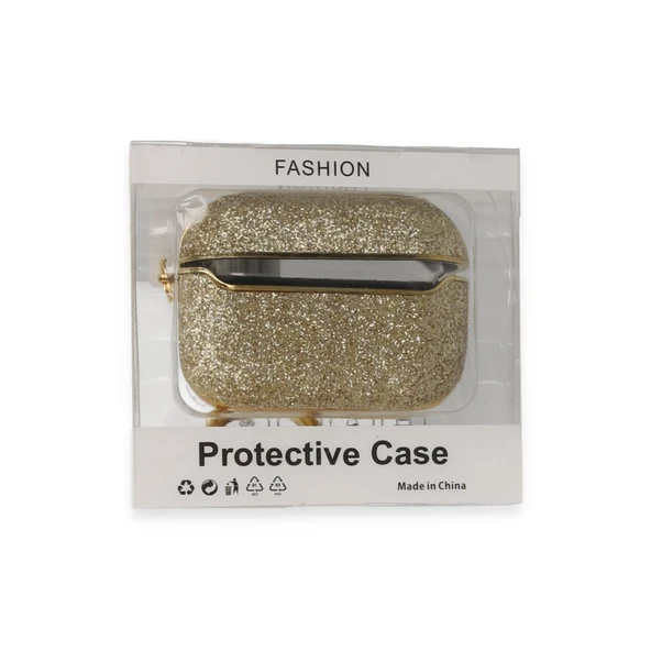 Apple Airpods Pro 2 (2.nesil) Spell Simli Kılıf - Gold ürün görseli 1