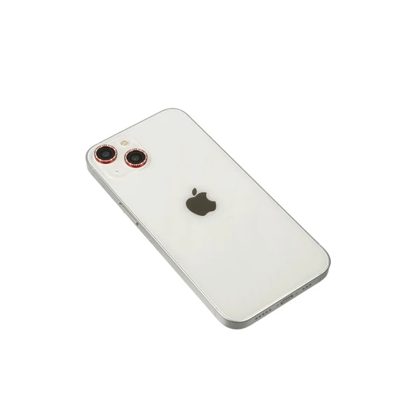 Apple İphone 14 Diamond Kamera Lens - Kırmızı ürün görseli 1