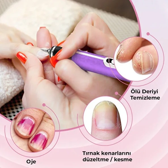 Periboia Şarjlı Manikür Pedikür Tırnak Bakım Seti ürün görseli 1