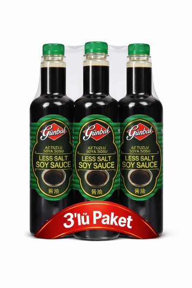 Günbak Az Tuzlu Soya Sosu 750 ml x 3 Adet ürün görseli 1