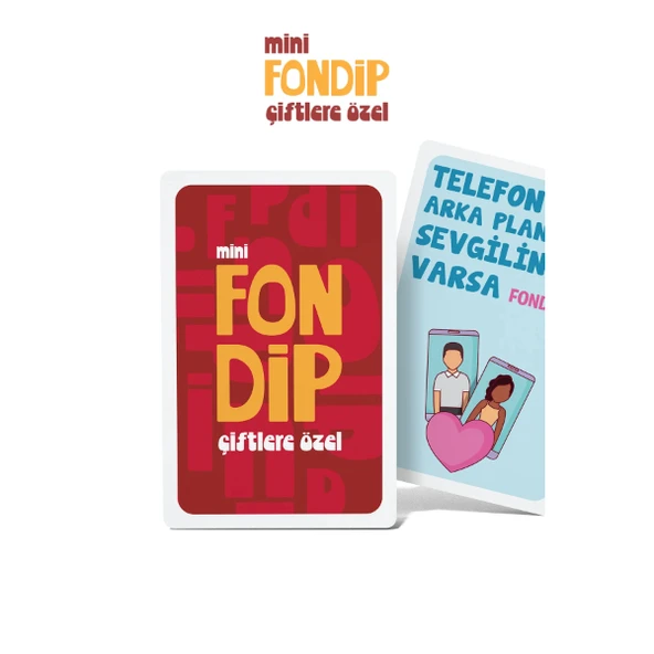 Periboia Mini Fondip Çiftlere Özel Eğlenceli Kart Oyunu ürün görseli 1