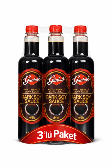 Günbak Koyu Renkli Soya Sosu 750 ml x 3 Adet ürün görseli 1
