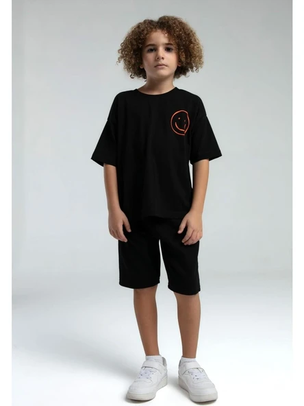 Rolypoly Erkek Çocuk %100 Pamuk Pijama Takımı RP3575-4 Siyah ürün görseli 1