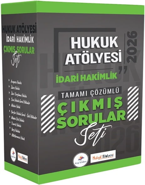 Dizgi Kitap 2026 Hukuk Atölyesi İdari Hakimlik Tamamı Çözümlü Çıkmış Sorular Seti ürün görseli 1