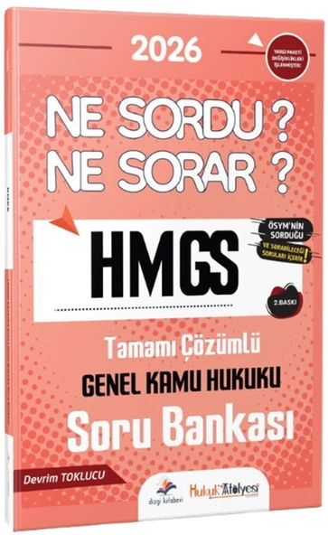 Dizgi Kitap 2026 Hukuk Atölyesi HMGS Ne Sordu Ne Sorar Genel Kamu Hukuku Tamamı Çözümlü Soru Bankası ürün görseli 1