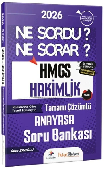 Dizgi Kitap 2026 Hukuk Atölyesi HMGS Hakimlik Anayasa Ne Sordu Ne Sorar Soru Bankası ürün görseli 1