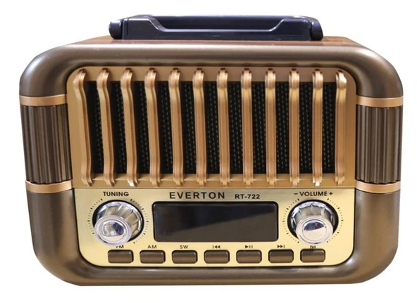 Everton RT-606 Gramofonlu, Şarjlı,  Nostaljik Radyo( Bluetooth-USB-SD-FM) ürün görseli 1