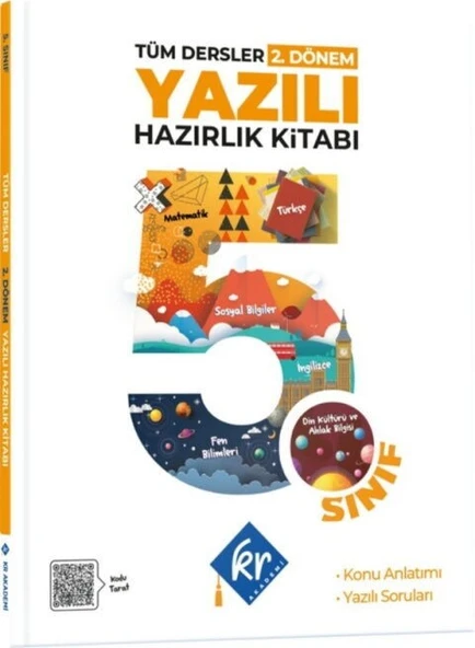 5. Sınıf Tüm Dersler 2. Dönem Yazılı Hazırlık Kitabı KR Akademi ürün görseli 1