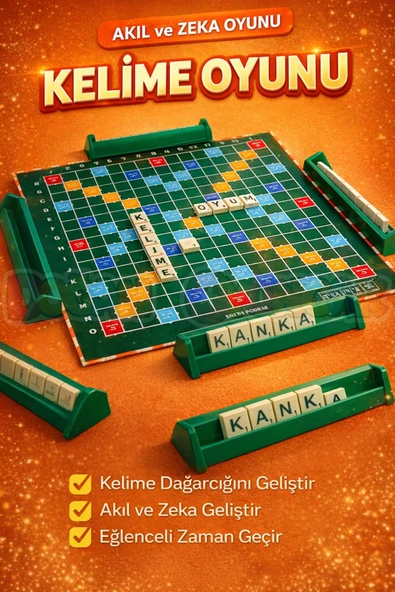 Scrabble Türkçe Kelime Oyunu - Kelime Üretme Oyunu Akıl ve Zeka Oyunu - Scrabble Oyunu ürün görseli 1